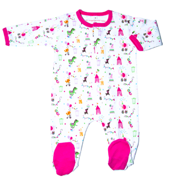 Magnificent Baby Girls Circus Footie | Sale $23.95 | @BloomMaternity